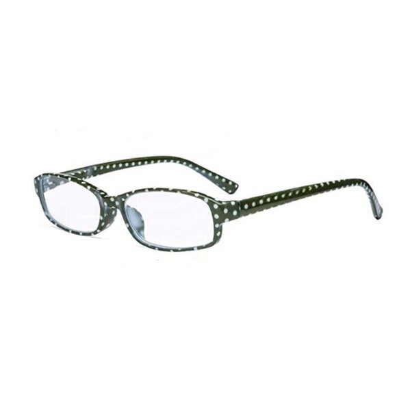 NWT Eye Keppler Green Polka Dot Rectangle Reading Glasses 2.50 F10 88108 - Picture 4 of 4
